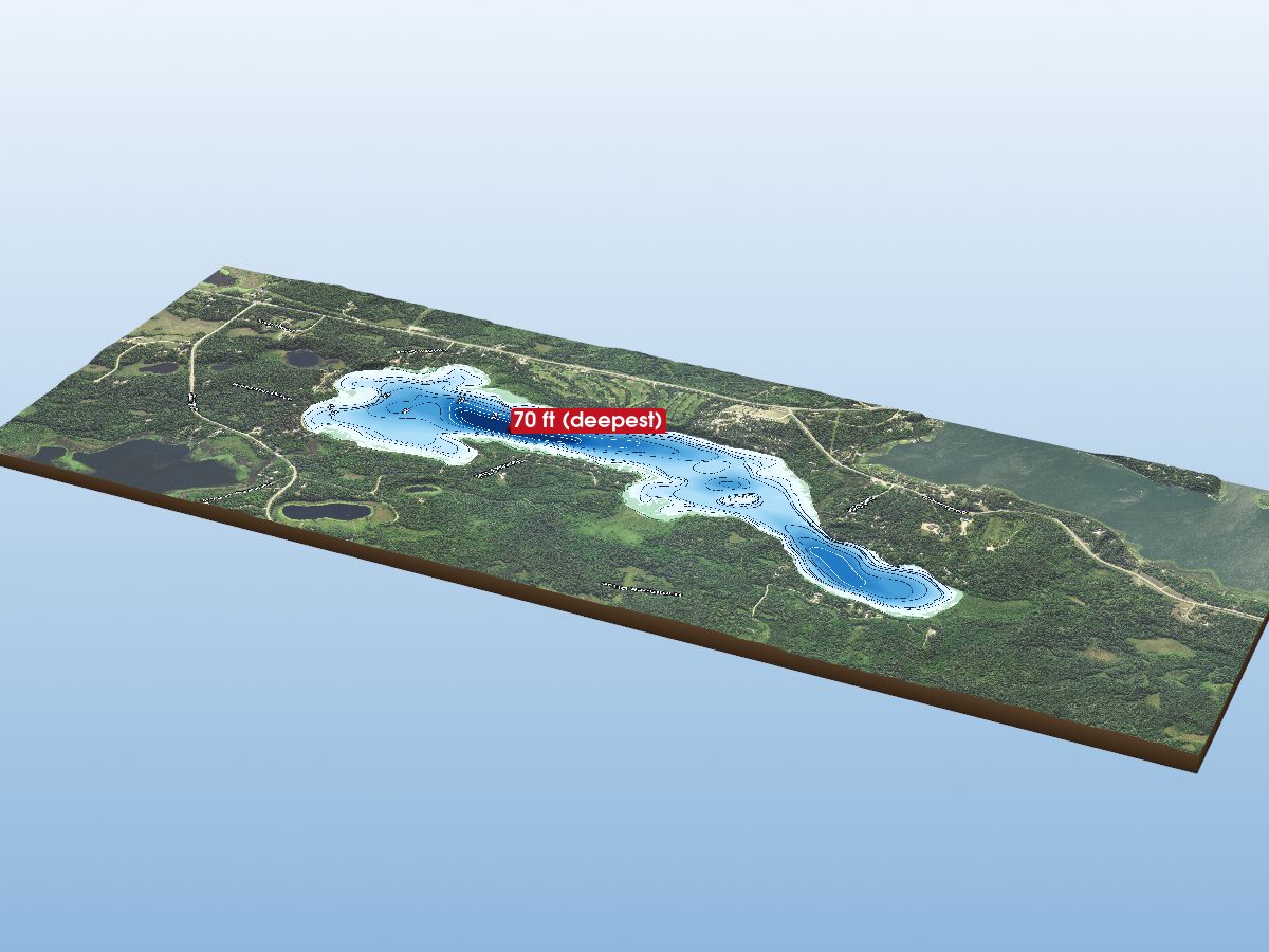 Depth map of Eagle Lake