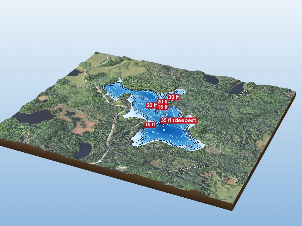 Depth map of Eagle Lake