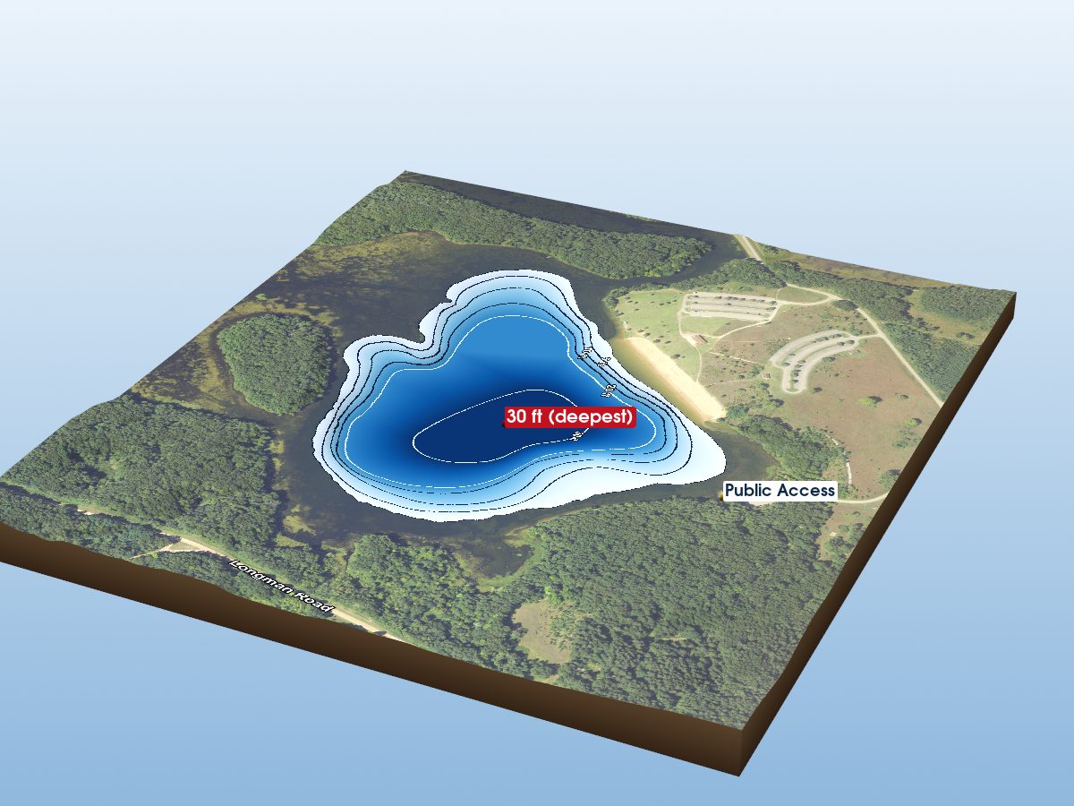 Depth map of Eagle Lake