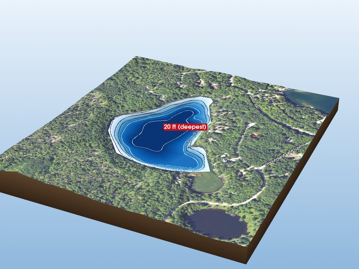 Depth map of Eagle Lake
