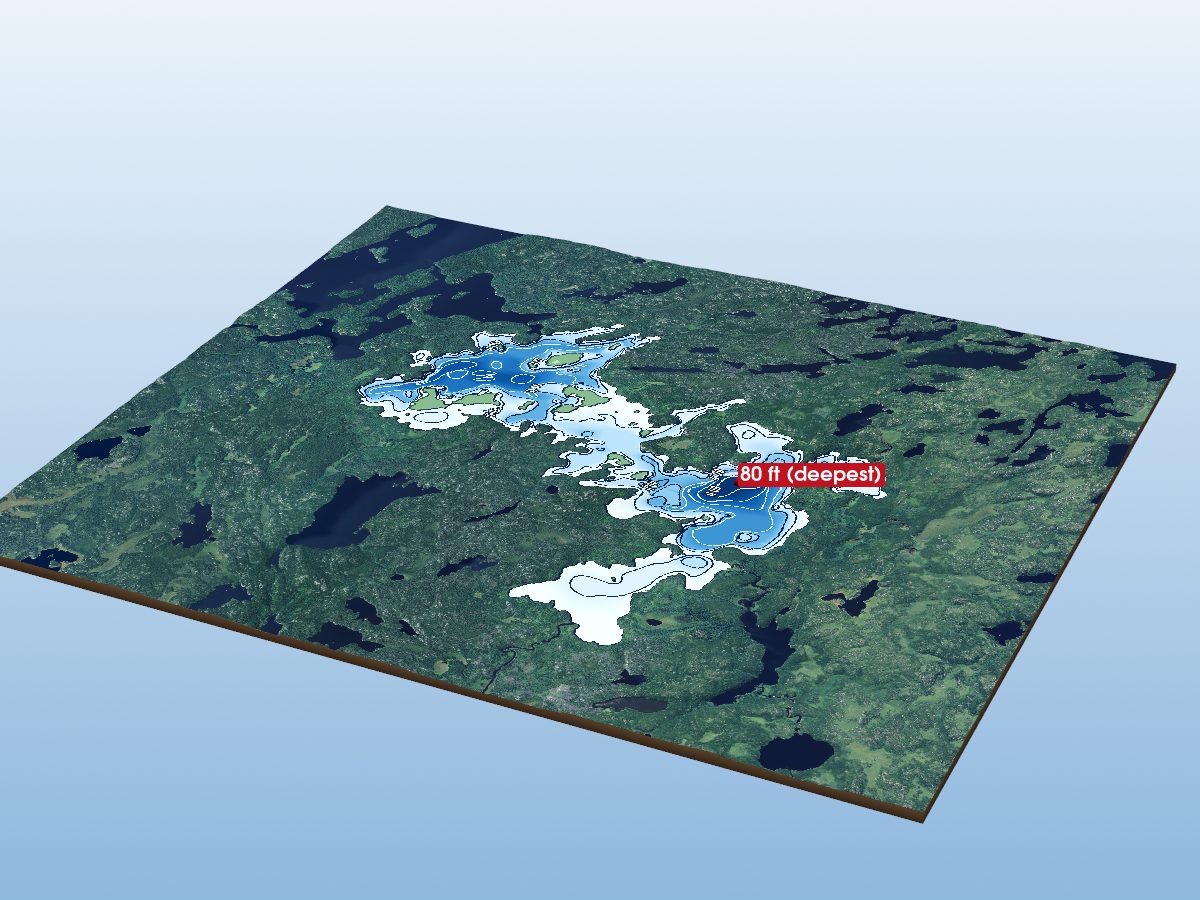 Depth map of Eagle Lake