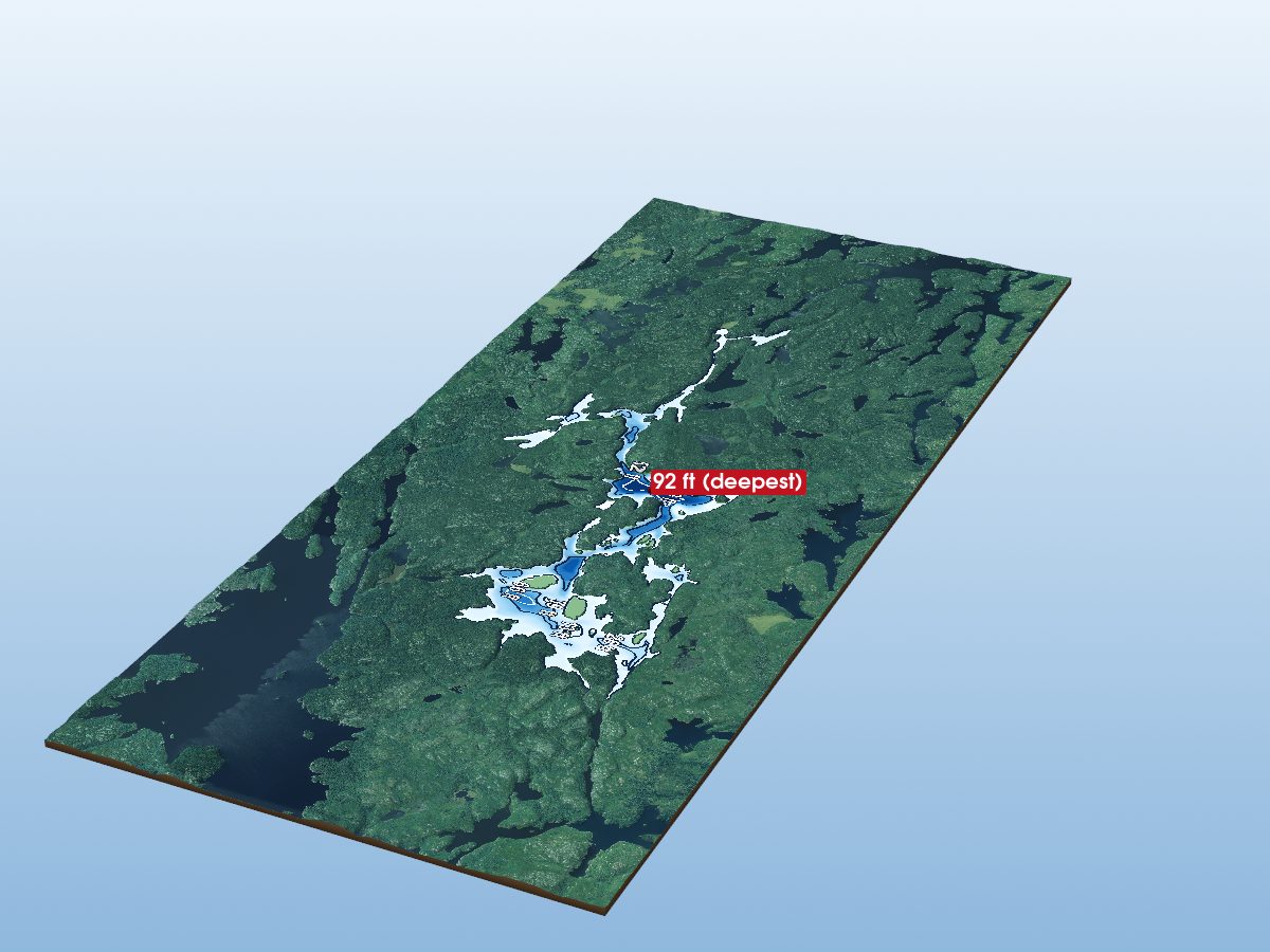 Depth map of Eagle Lake