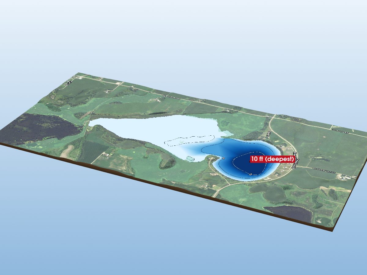Depth map of Eagle Lake (North)
