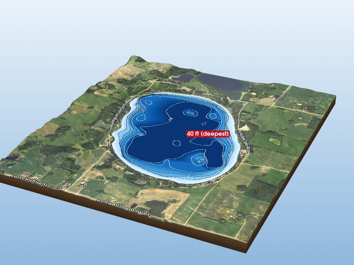 Depth map of Eagle Lake