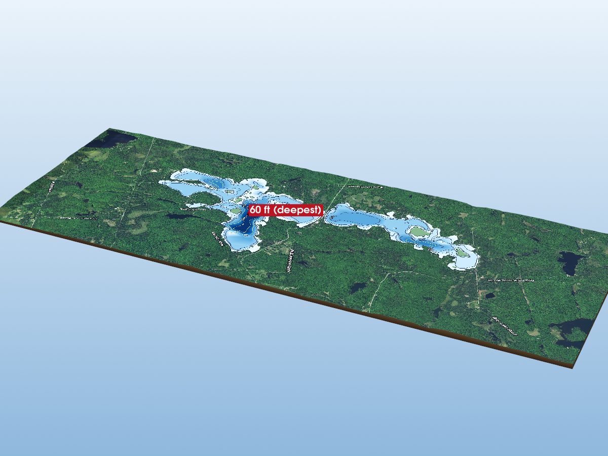 Depth map of Eagle Lake