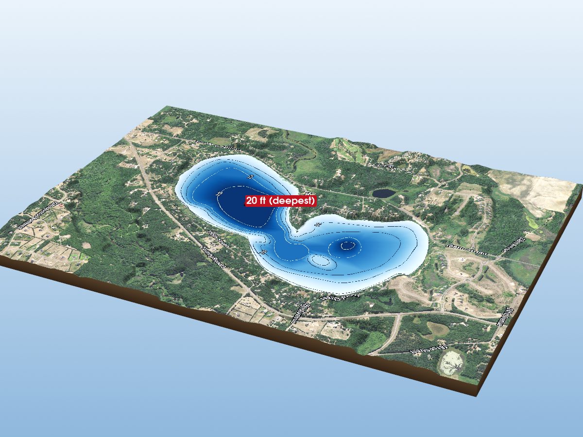 Depth map of Eagle Lake