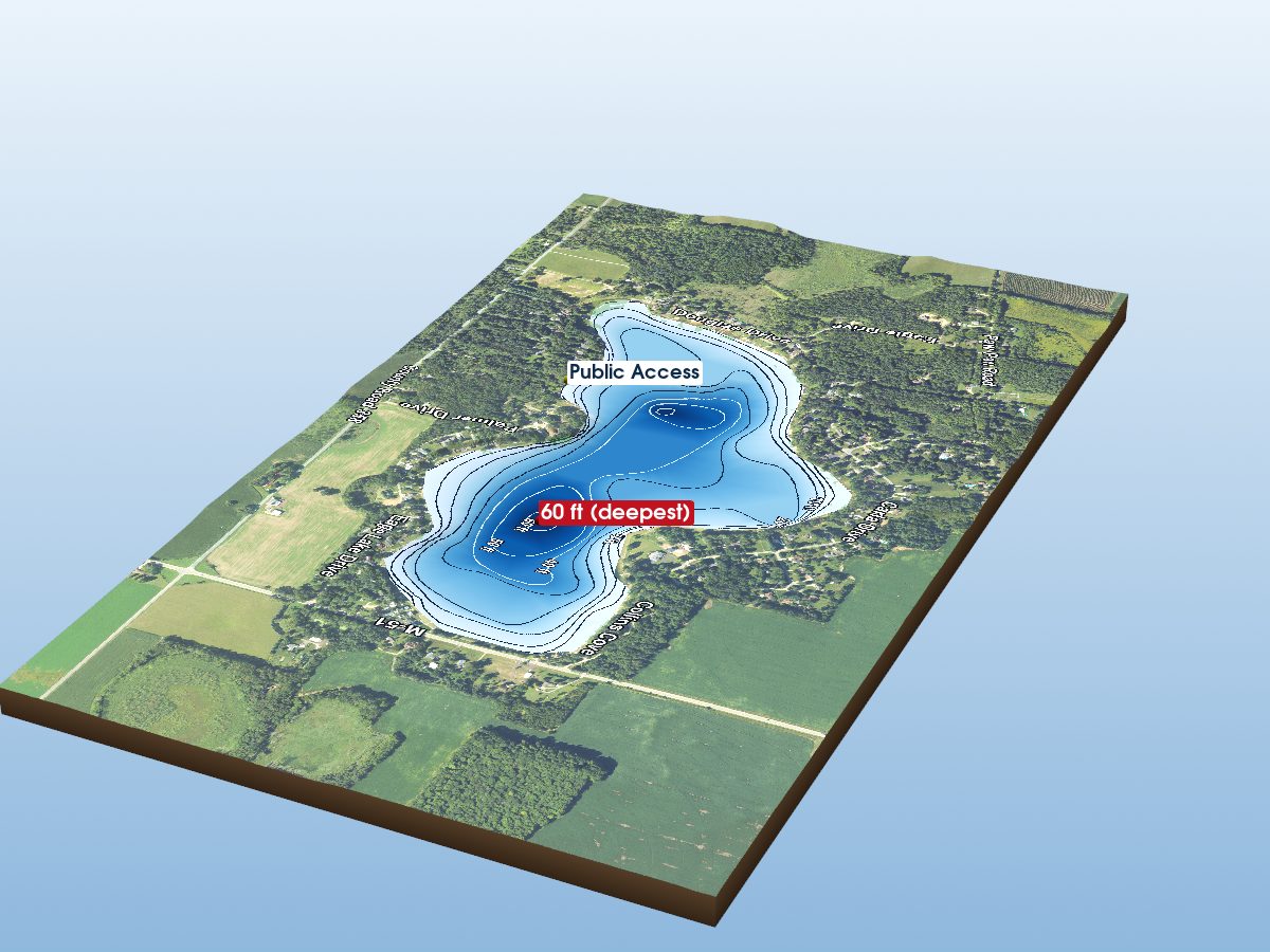Depth map of Eagle Lake