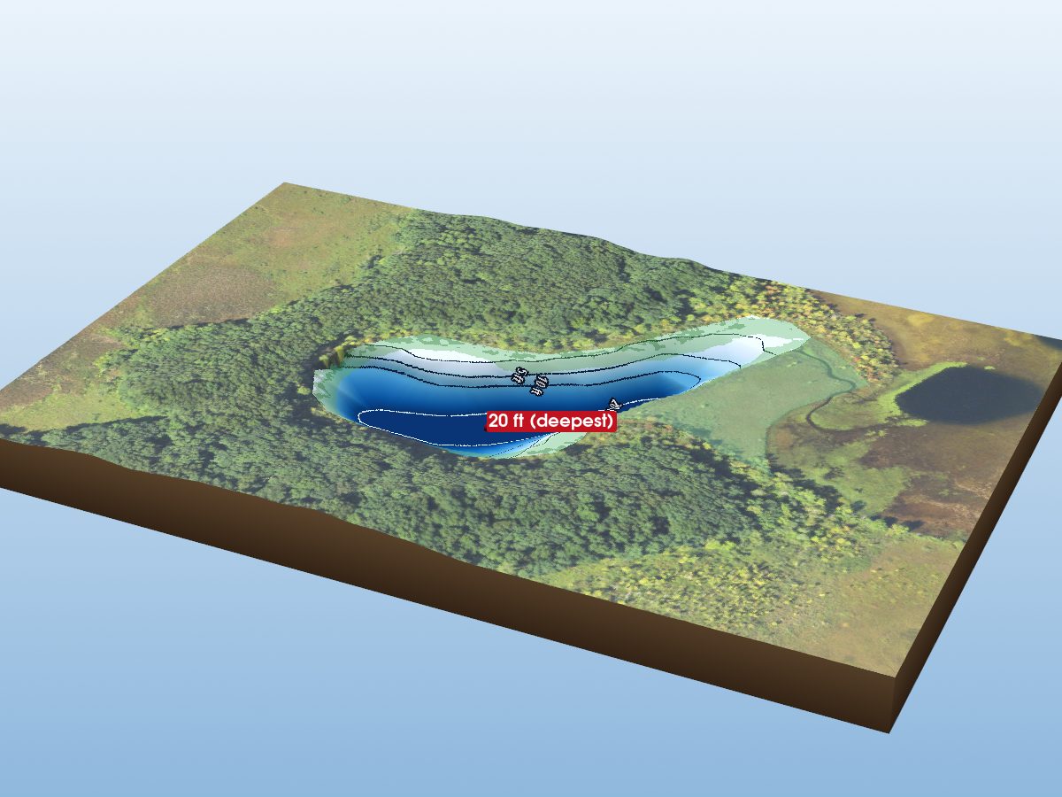 Depth map of Eagle Lake
