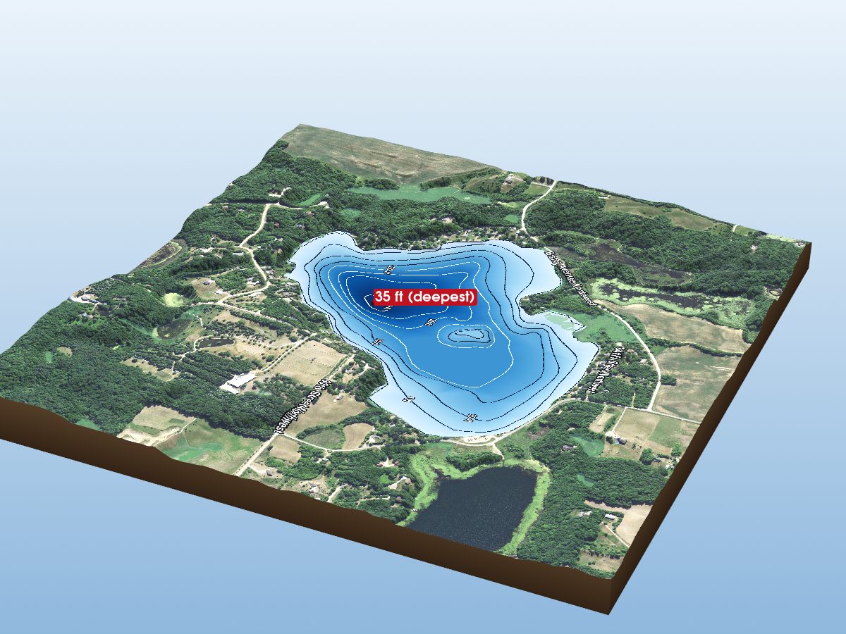 Depth map of Eagle Lake