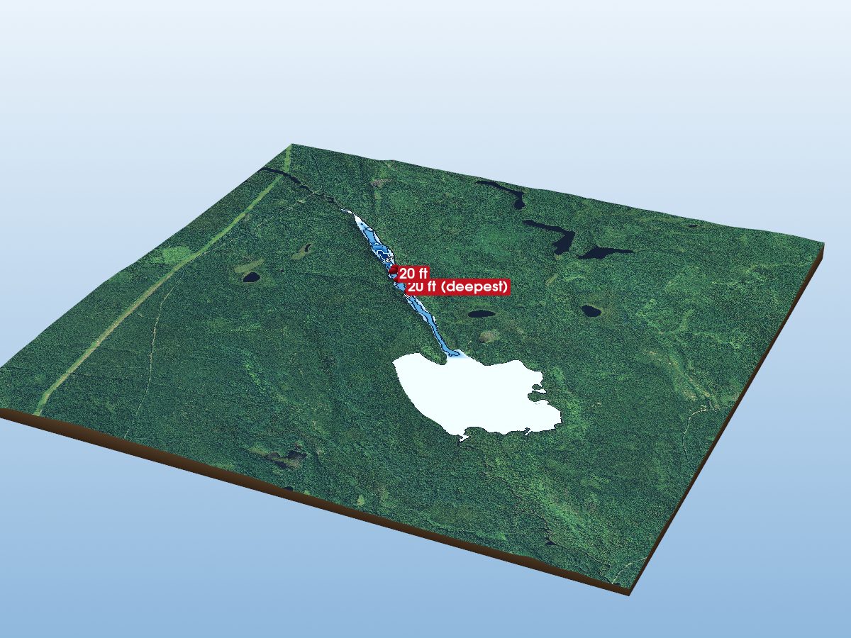 Depth map of Eaglehead River