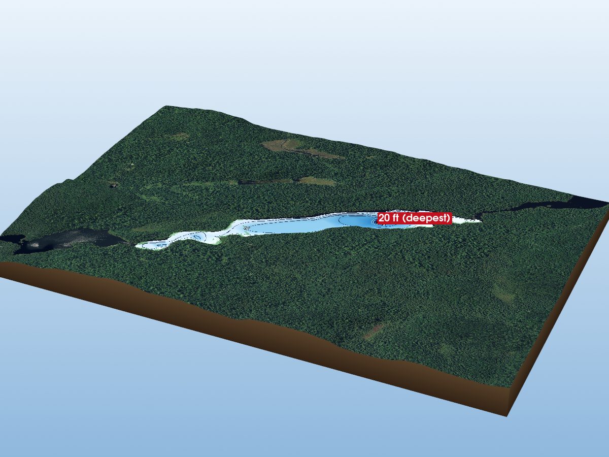 Depth map of Eaglenest Lake