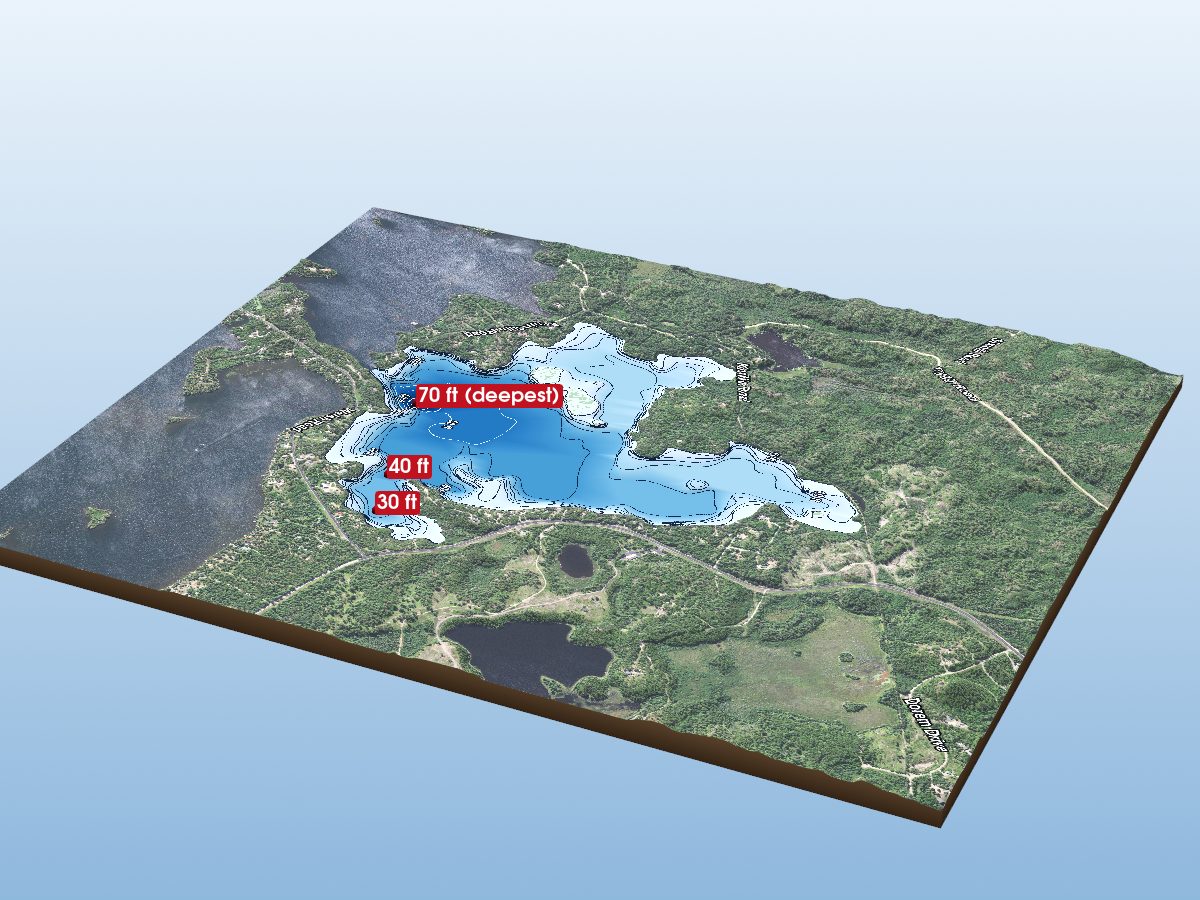 Depth map of Eagles Nest #1 Lake