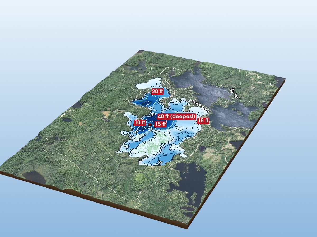 Depth map of Eagles Nest #3 Lake
