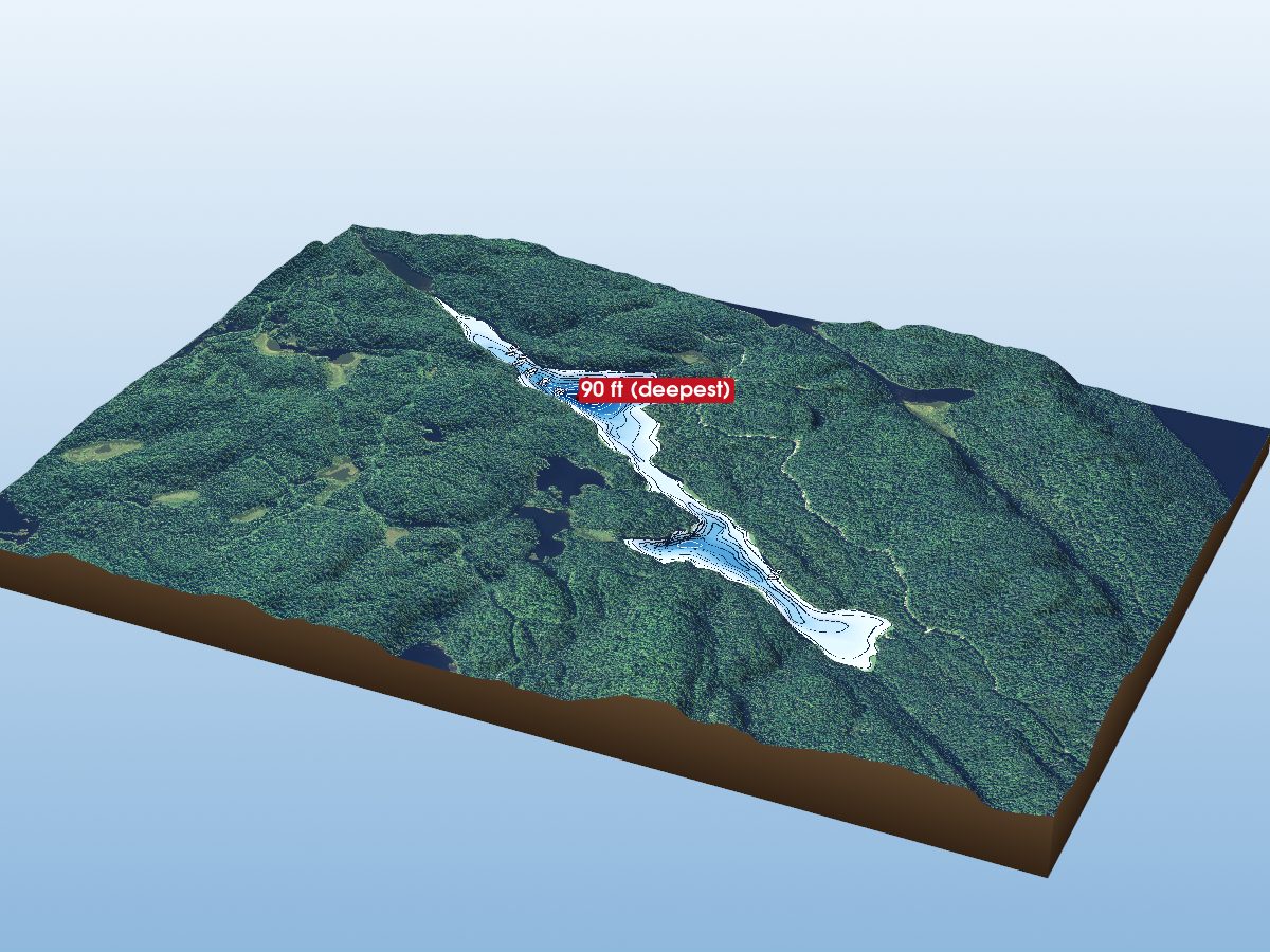 Depth map of Ear Lake
