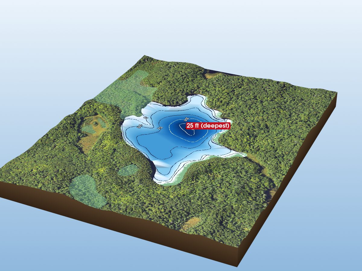 Depth map of East Bear Lake