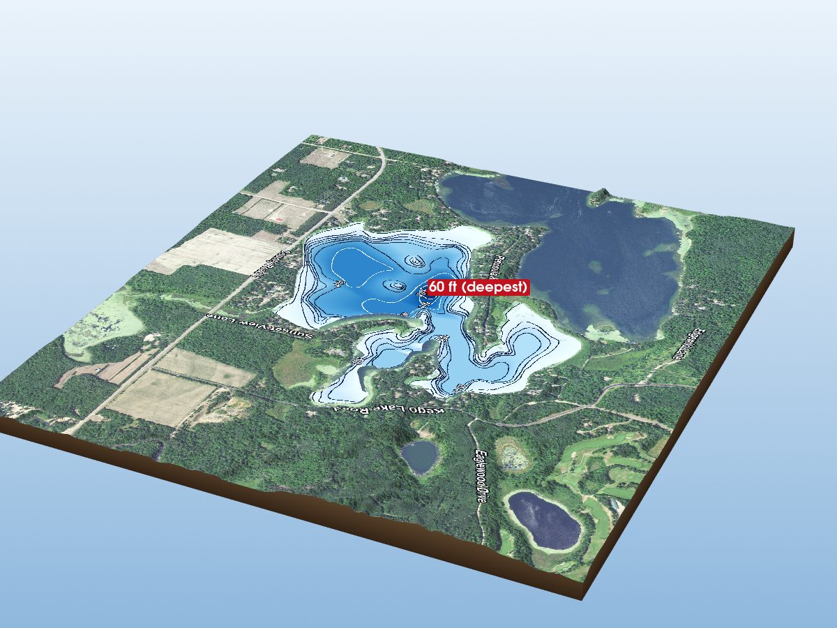 Depth map of East Fox Lake