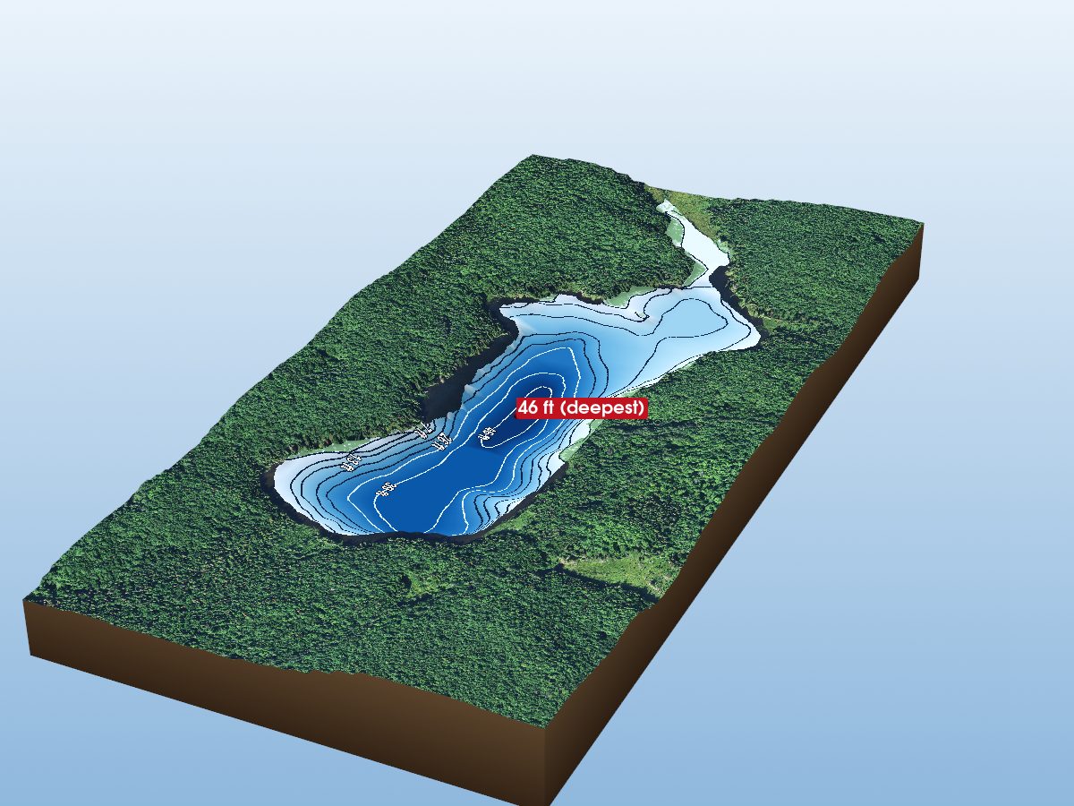 Depth map of East Galipo Lake