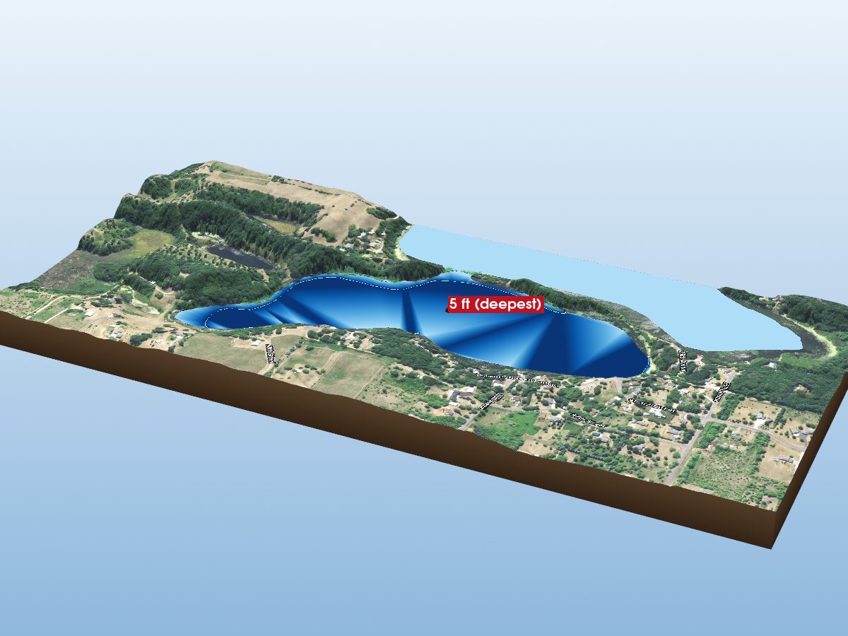 Depth map of East Hunter Lake