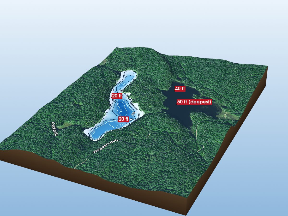 Depth map of East Jeannie Lakes