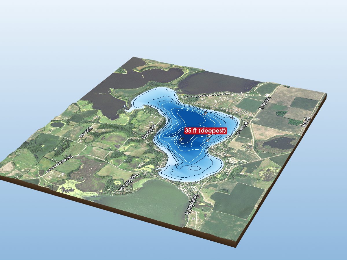 Depth map of East Jefferson Lake