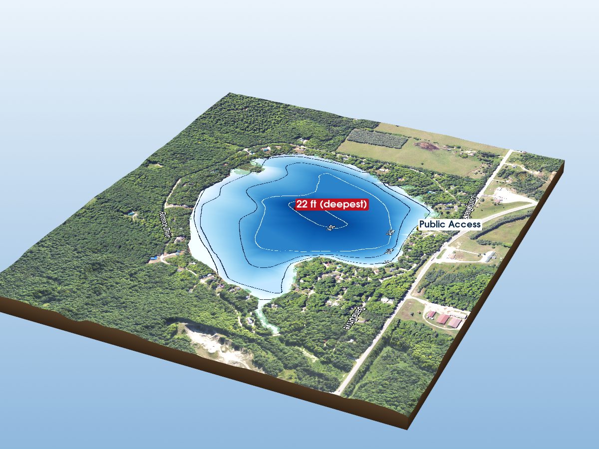 Depth map of East Lake