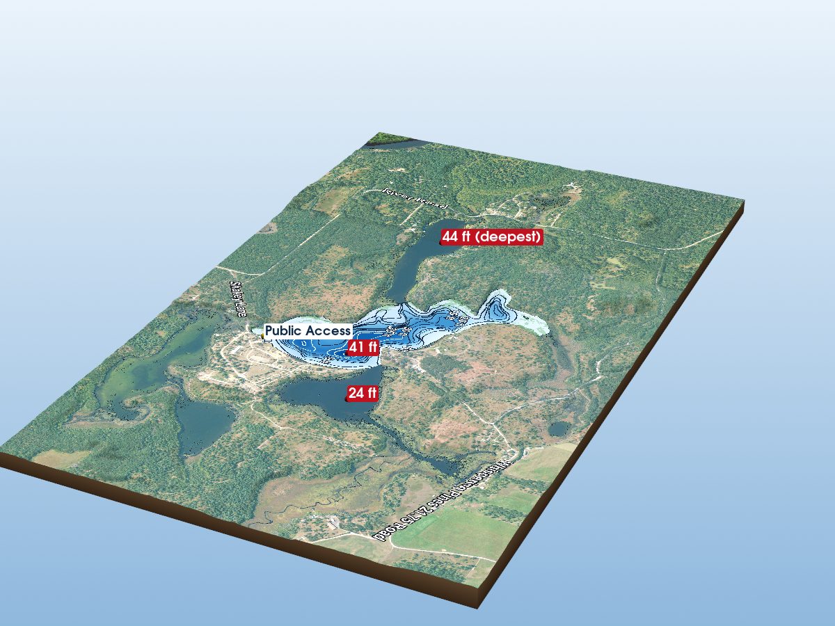 Depth map of East Lake