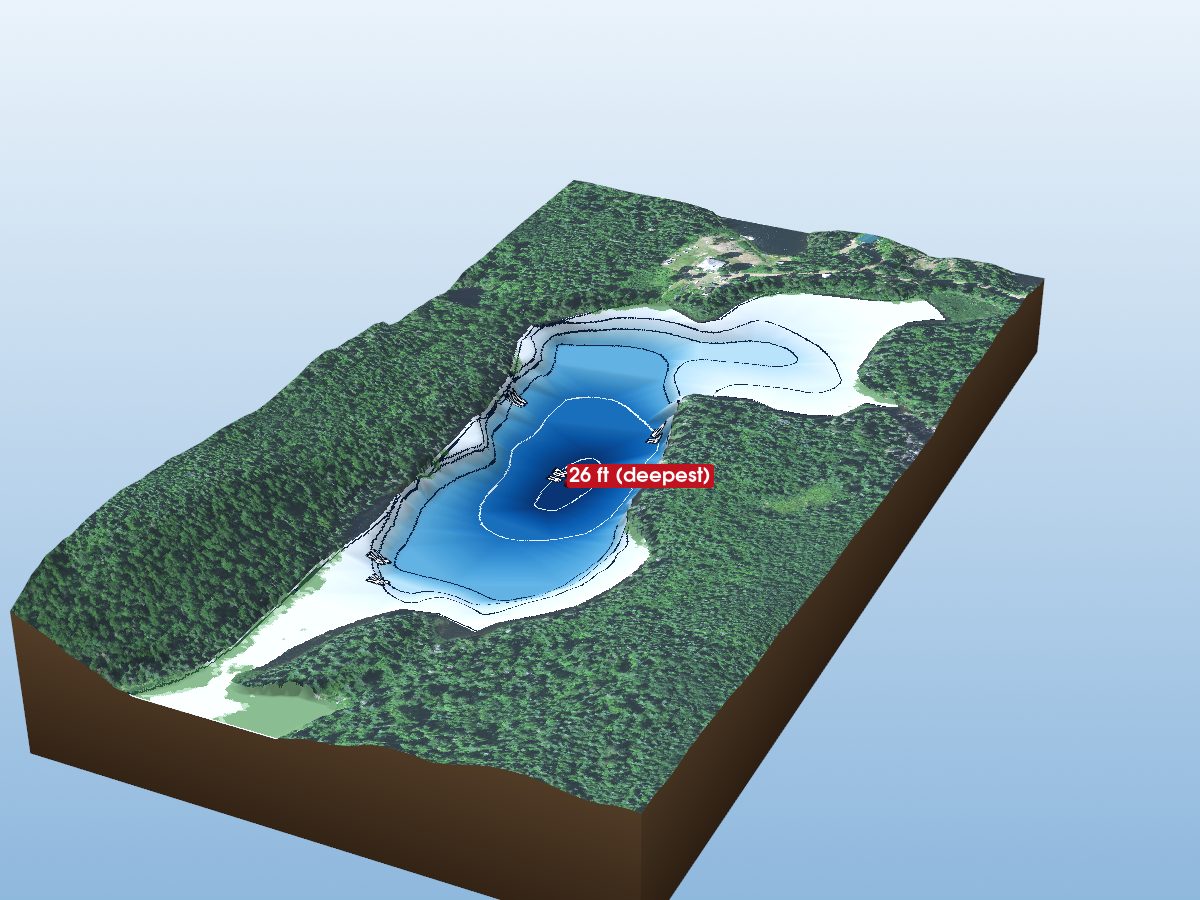 Depth map of East Pennock L.
