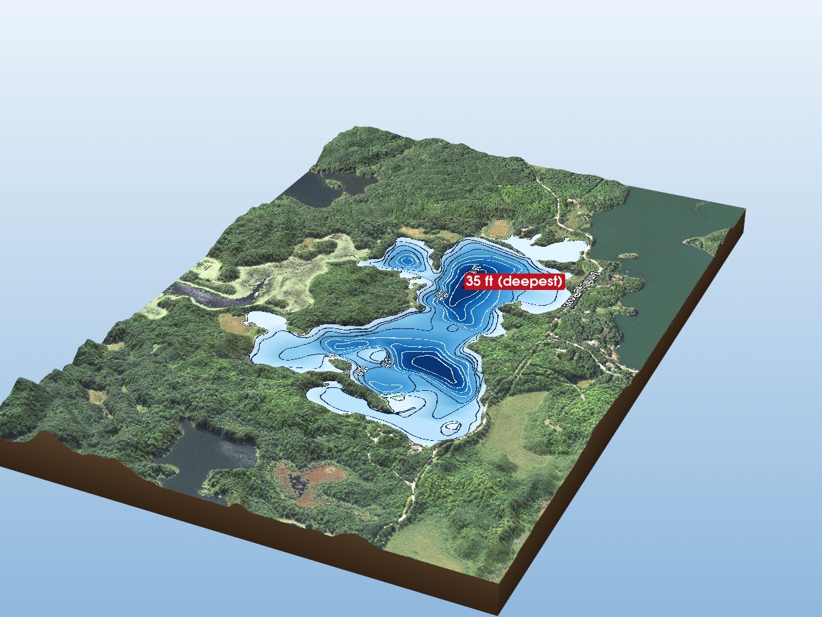 Depth map of East Smith Lake