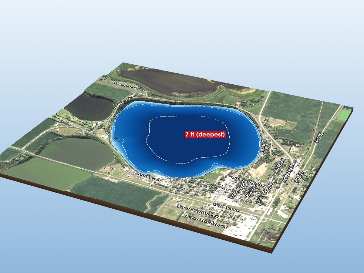 Depth map of East Toqua Lake