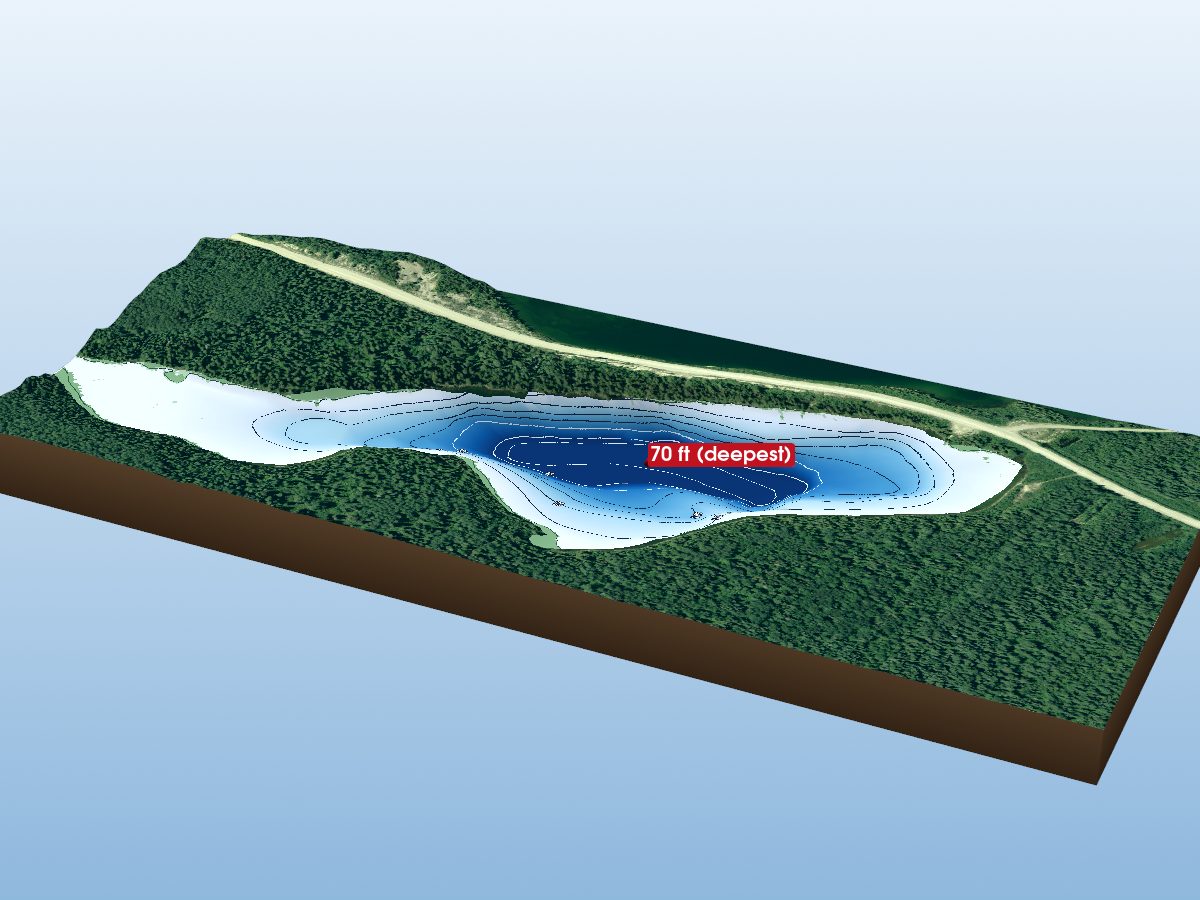 Depth map of East Trump Lake