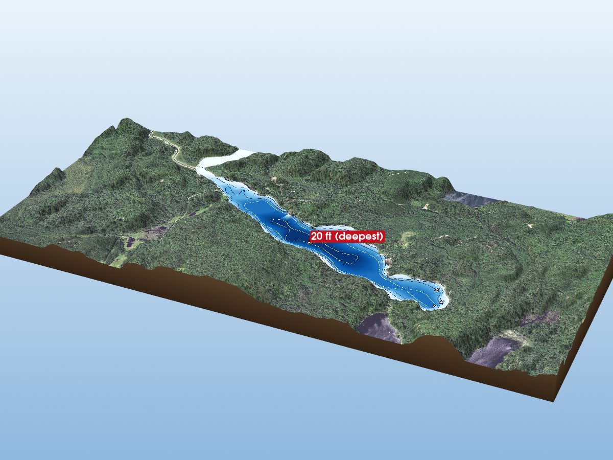 Depth map of East Twin Lake