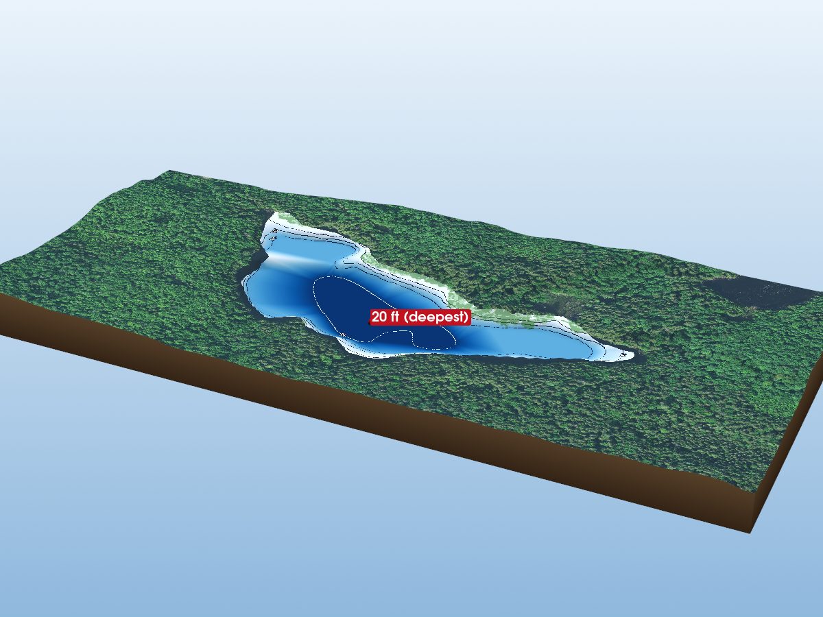 Depth map of Eastell Lake