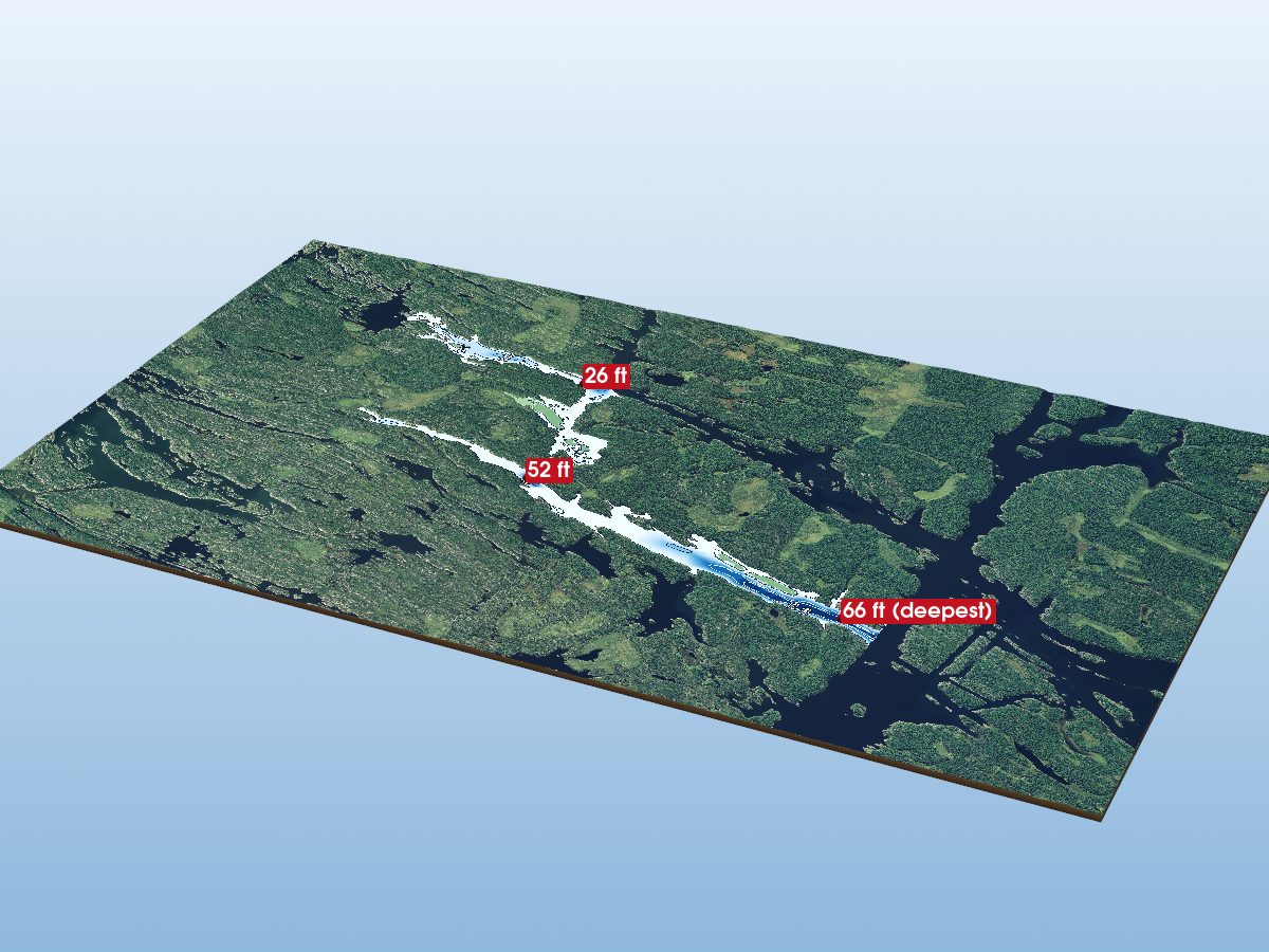 Depth map of Eastern Outlet (French River)