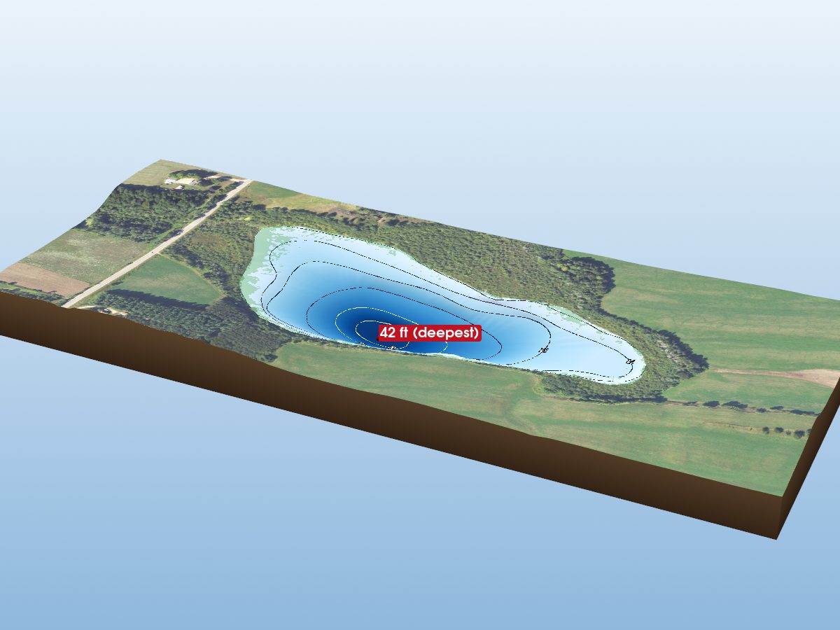 Depth map of Eaton Lake