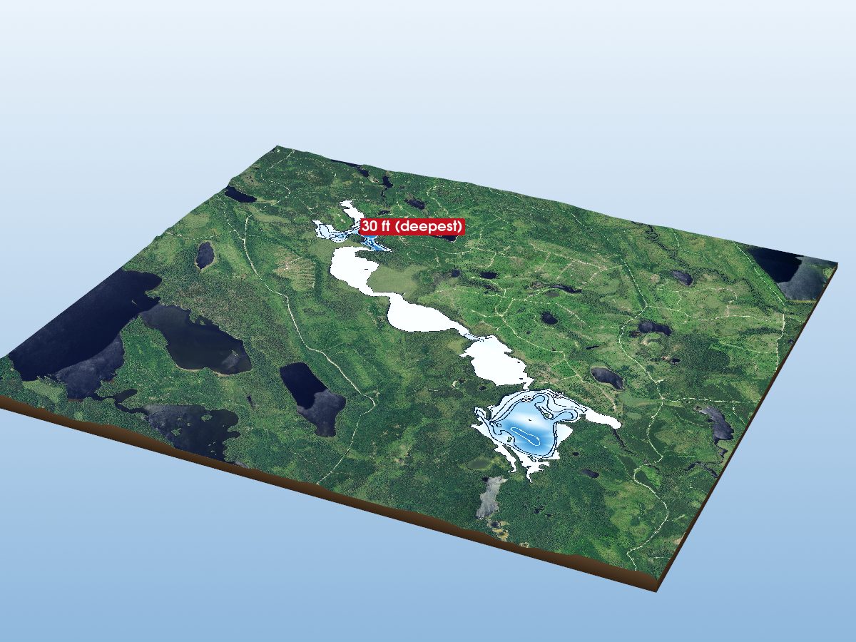 Depth map of Eaton Lake