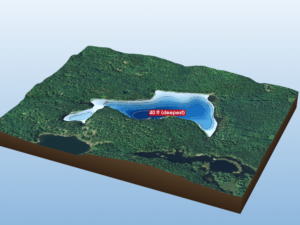 Depth map of Ed Frazer Lake