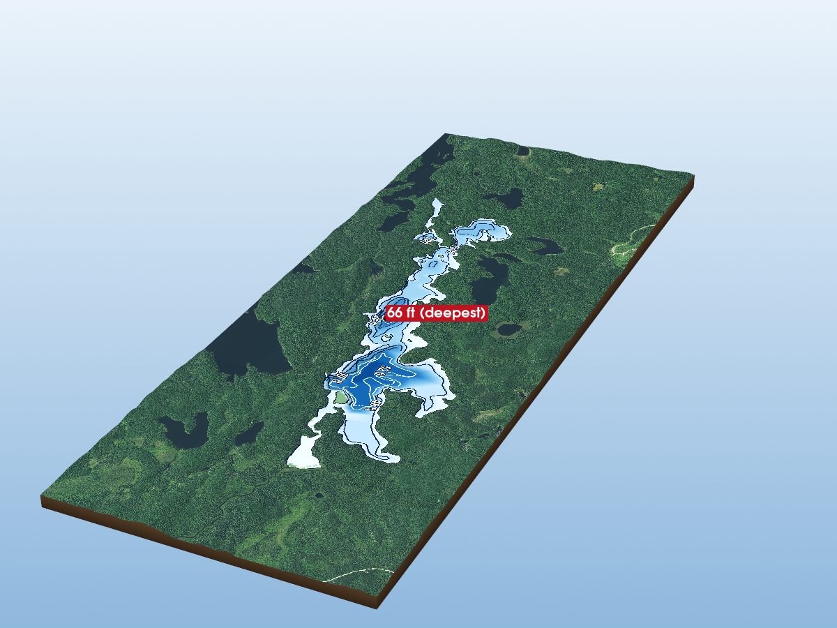 Depth map of Edar Lake