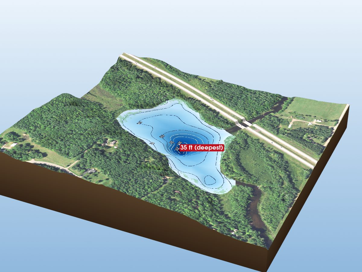 Depth map of Eddy Lake