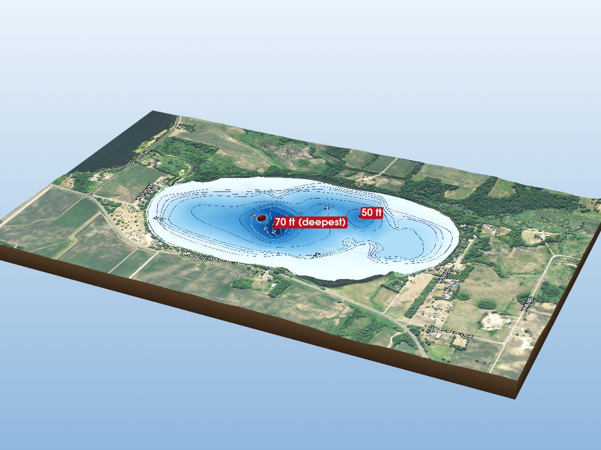 Depth map of Eden Lake