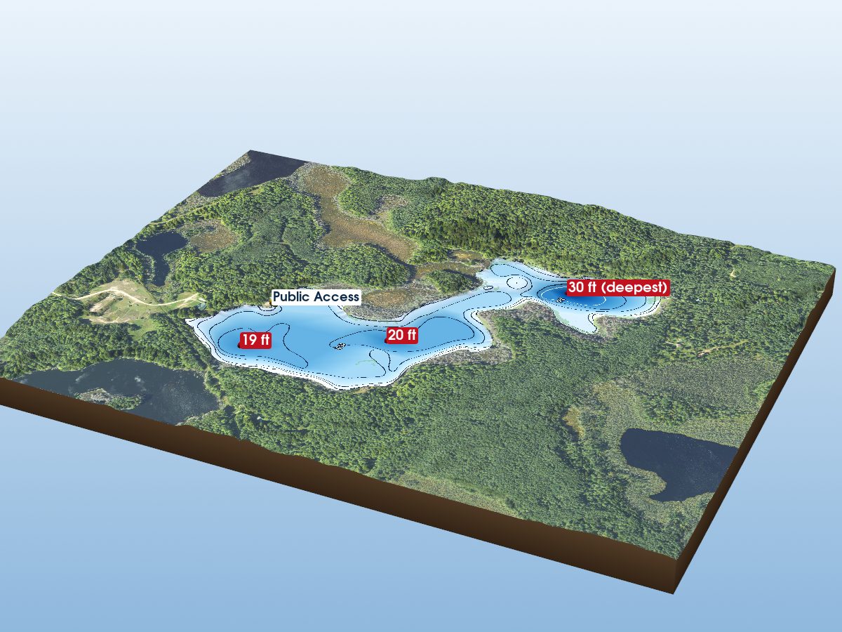 Depth map of Edey Lake