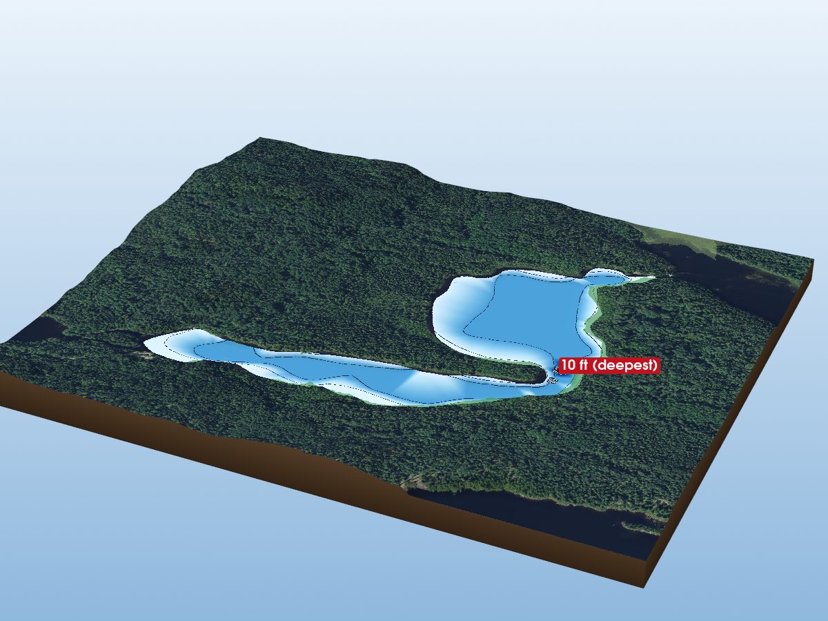 Depth map of Edith Lake