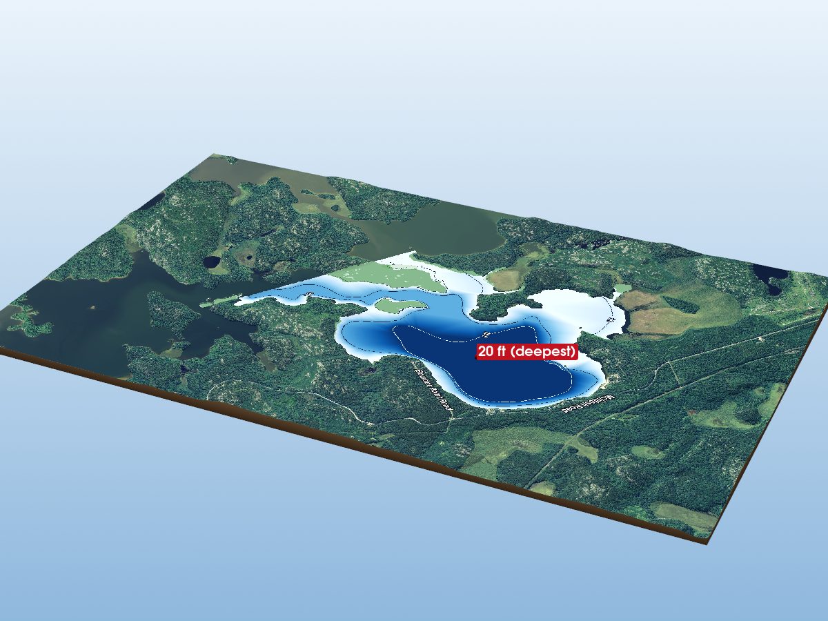 Depth map of Edward Lake
