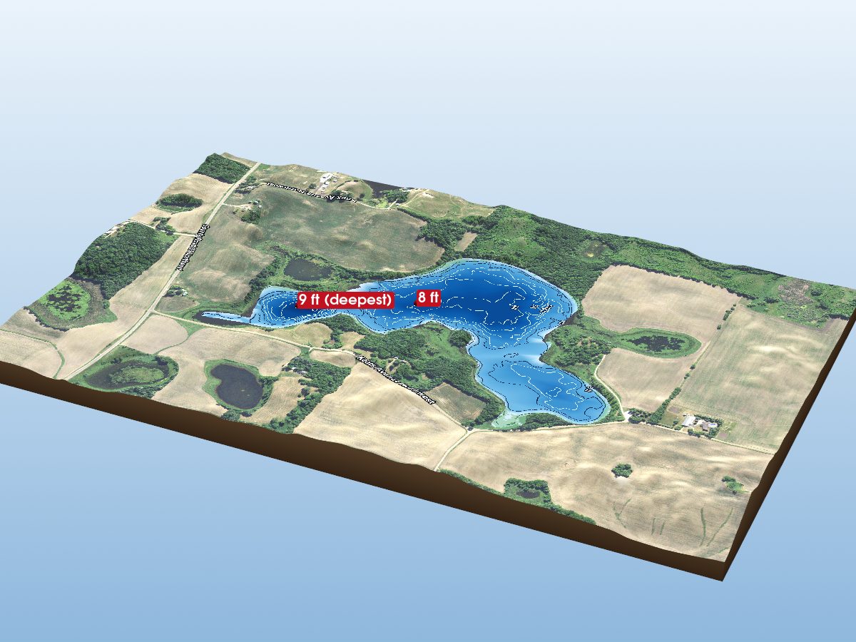 Depth map of Edward Lake