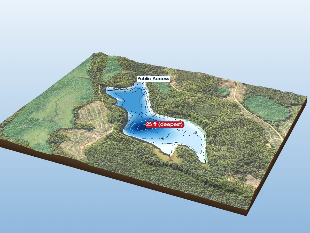 Depth map of Eel Lake