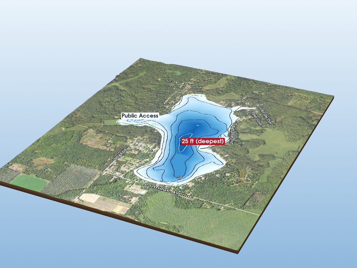Depth map of Eight Point Lake