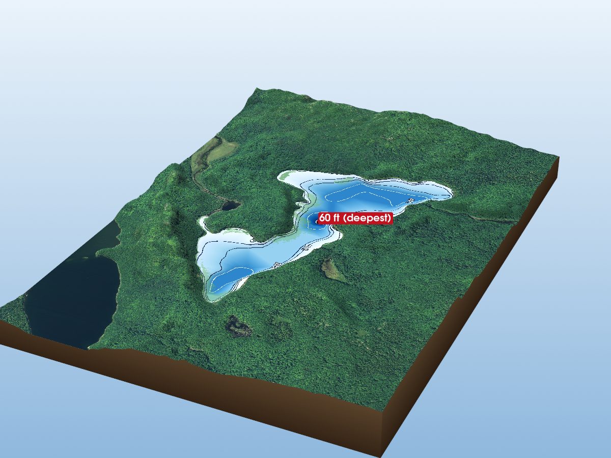 Depth map of Elbow Lake