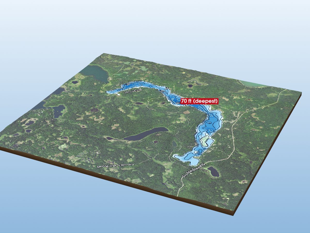 Depth map of Elbow Lake