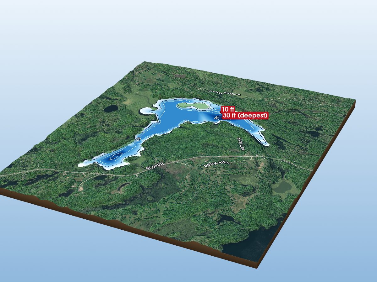 Depth map of Elbow Lake