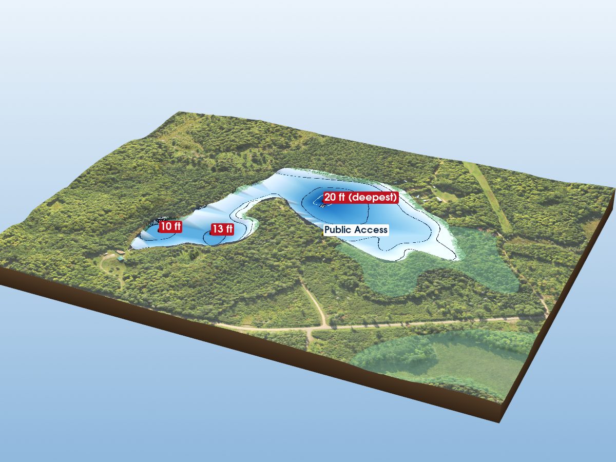Depth map of Elbow Lake