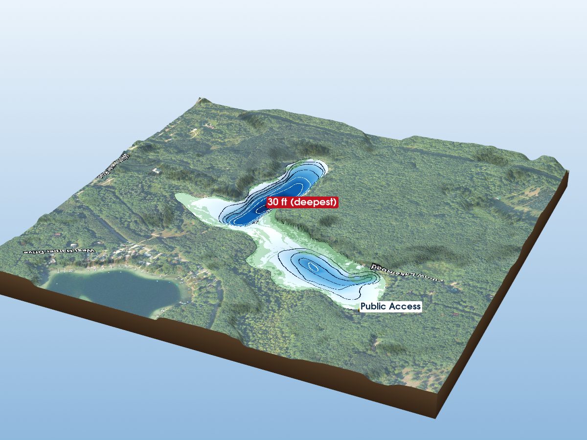 Depth map of Elbow Lake